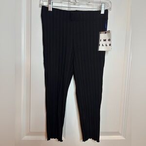 NWT SIMON MILLER Largo cropped Black Ribbed leggings sz small